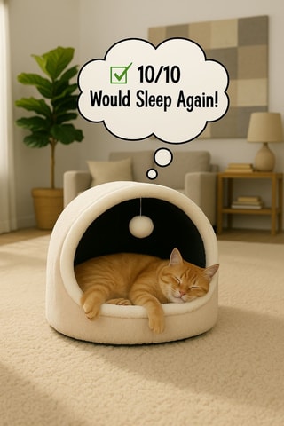 Casa para gato - Creme - 40 x 35 x 35 cm