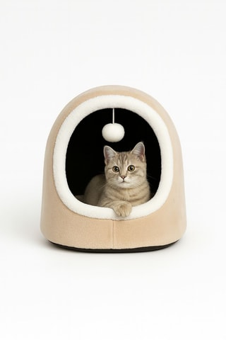 Casa para gato - Creme - 40 x 35 x 35 cm