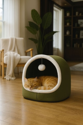 Casa para gato - Verde - 40 x 35 x 35 cm