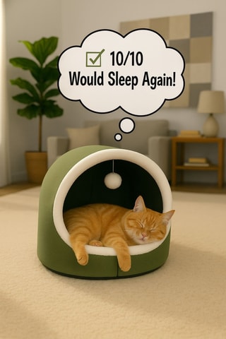 Casa para gato - Verde - 40 x 35 x 35 cm