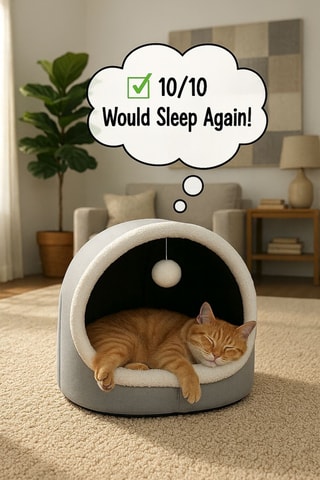 Casa para gato - Cinzento - 40 x 35 x 35 cm