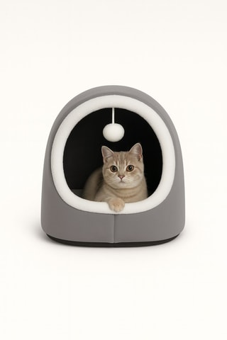 Casa para gato - Cinzento - 40 x 35 x 35 cm