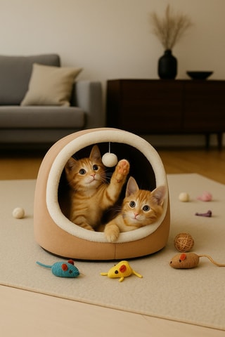 Casa para gato - Camel - 40 x 35 x 35 cm