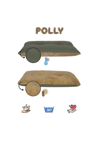 Almofada - Verde e castanho - 70 x 50 x 9 cm