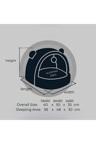 Casa para gato - Cinzento - 50 x 40 x 35 cm