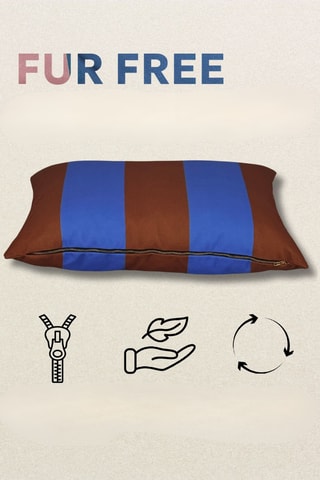 Almofada - Castanho e azul - 70 x 50 x 10 cm