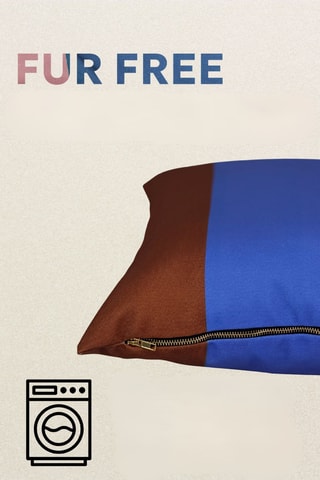 Almofada - Castanho e azul - 70 x 50 x 10 cm