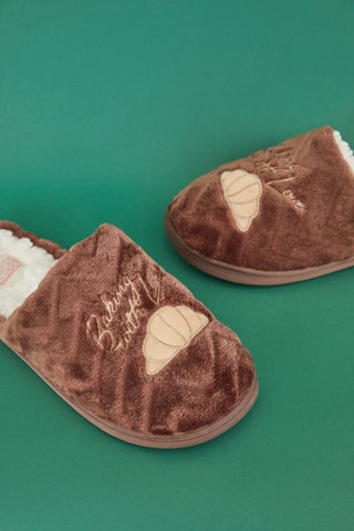 Pantofole imbottite - Marrone