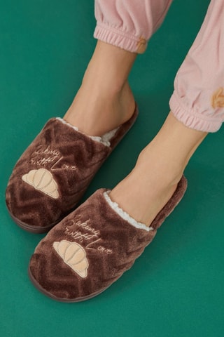 Pantofole imbottite - Marrone