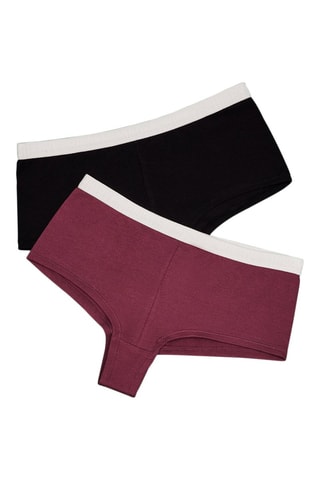2 culotte - Nero e bordeaux