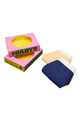 3 perizomi - Giallo, navy e bianco