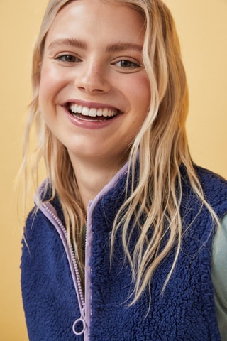 Giacca senza maniche - Navy e malva