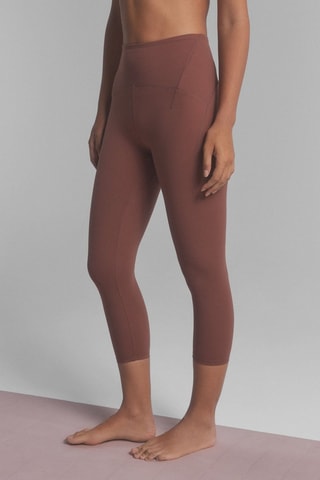 Leggings a vita alta - Marrone