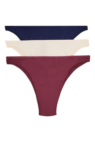 3 slip - Nero, bordeaux ed ecrù 