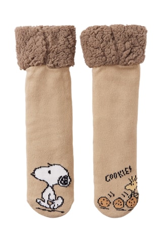 Calze antiscivolo Snoopy & Woodstock Snoopy & Peanuts - Marrone