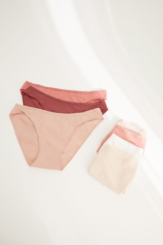 7 slip - Marrone e corallo