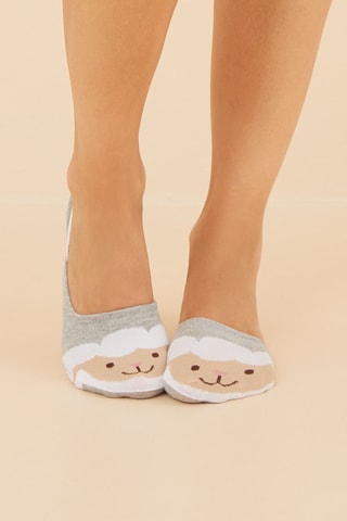 3 paia di fantasmini - Celeste e grigio melange