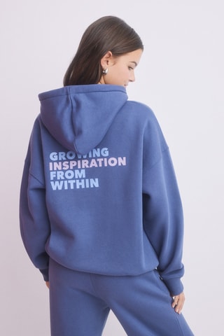 Felpa con cappuccio - Blu