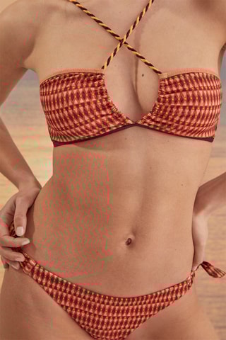 Slip bikini - Arancione e rosa