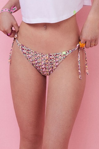 Slip bikini - Rosa e turchese