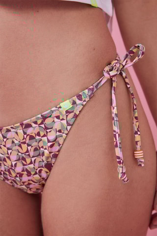 Slip bikini - Rosa e turchese
