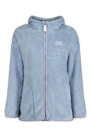 Felpa in pile con cappuccio - Blu