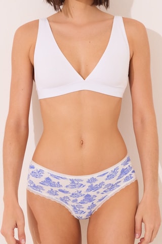 Tanga - Bianco e blu elettrico