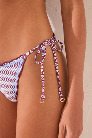 Slip bikini - Bordeaux e celeste