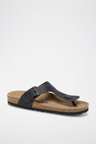 Sandali in pelle - Nero