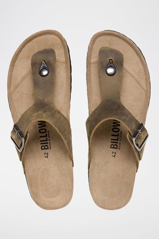 Sandali in pelle - Kaki