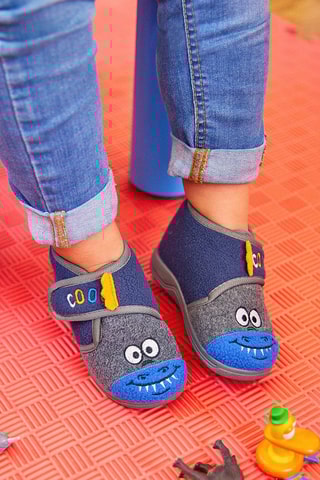 Pantofole Luna - Blu e grigio