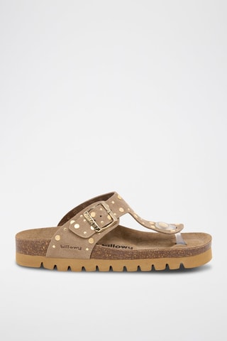 Sandali in pelle scamosciata - Marrone