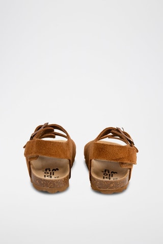 Sandali in pelle scamosciata - Cammello