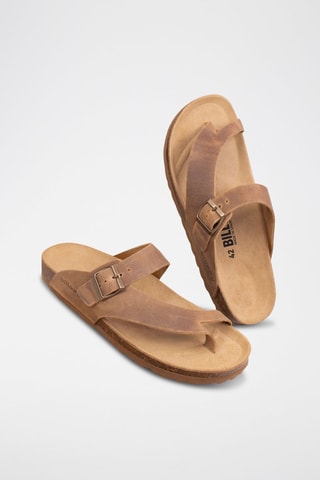 Sandali in pelle scamosciata - Marrone