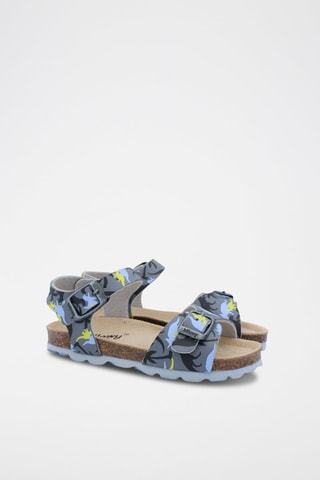 Sandali Rosso - Grigio e nero