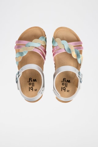 Sandali - Argentato e rosa