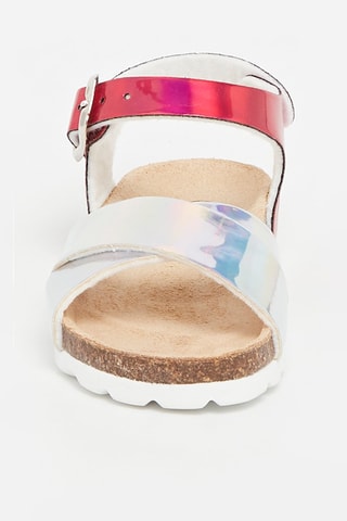 Sandali Rosso - Argentato e fucsia