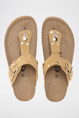 Sandali in pelle scamosciata - Marrone