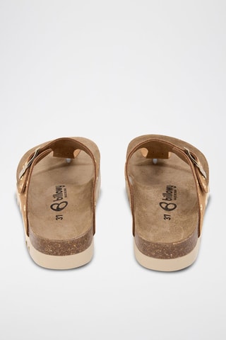 Sandali in pelle scamosciata - Cammello