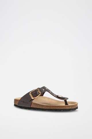 Sandali in pelle - Marrone 