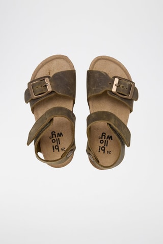 Sandali in pelle - Marrone