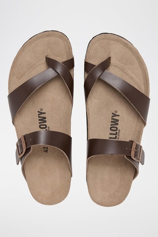 Sandali in pelle - Marrone