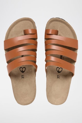 Sandali in pelle - Marrone