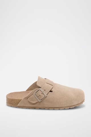 Sabot in pelle scamosciata Zueco - Taupe