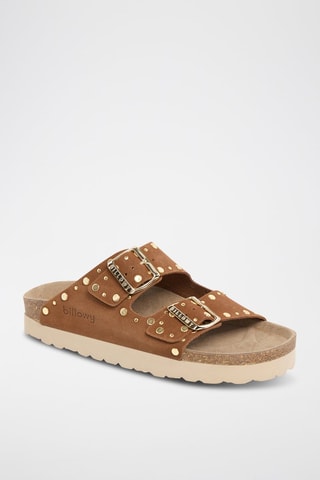 Ciabatte in pelle - Marrone