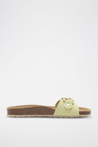 Mules em nobuck Rosso Verde