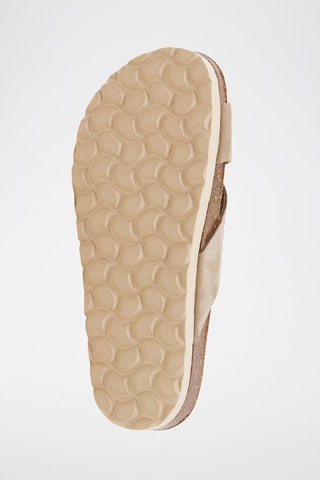 Sandali platform in pelle scamosciata - Beige