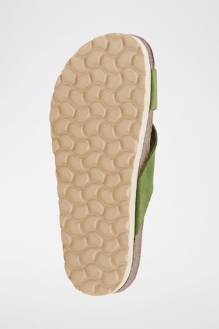 Sandali platform in pelle scamosciata - Verde