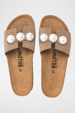 Ciabatte in pelle scamosciata - Marrone chiaro