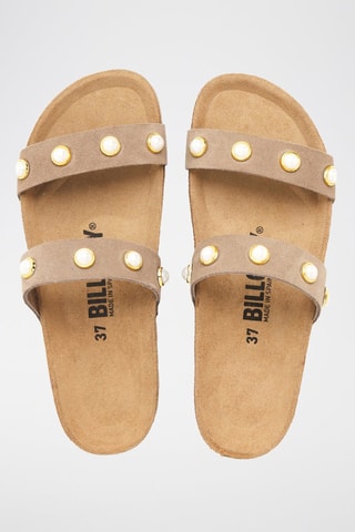 Ciabatte in pelle scamosciata - Marrone chiaro 